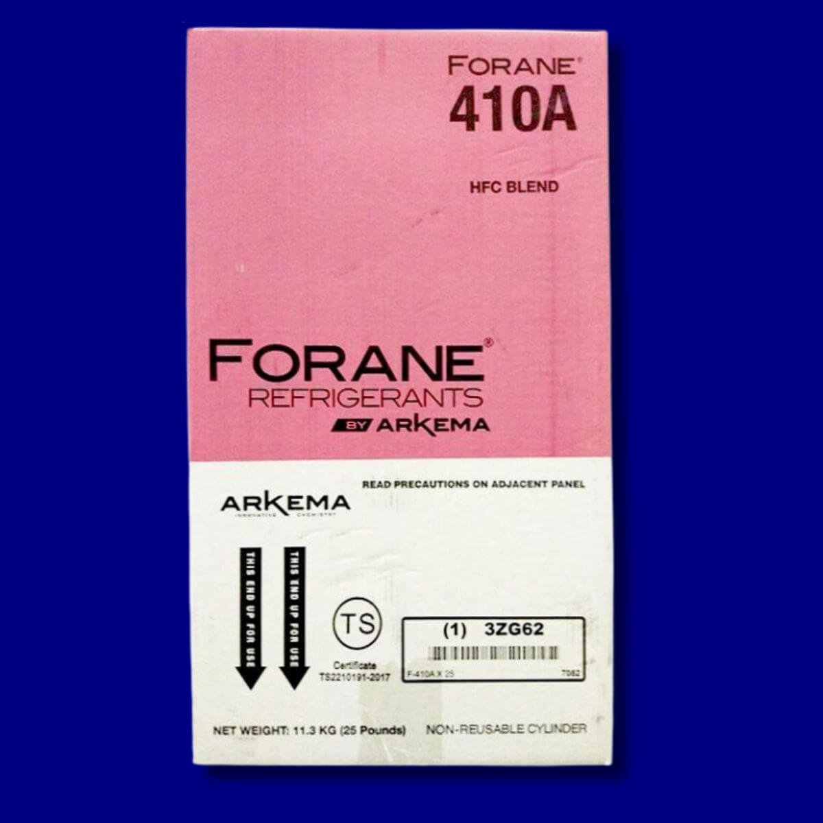 Forane R410A Refrigerant Gas 25lb 11.3kg Cylinders Global Gases